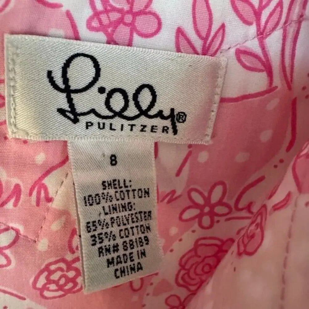 Lilly Pulitzer Top Sleeveless White‎ Label Run for the Roses Rhino Derby Size 8 - Picture 7 of 7